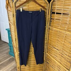 Marella Monochrome Navy Linen Blend Trousers Pants Size 8 / 40 made in Albania